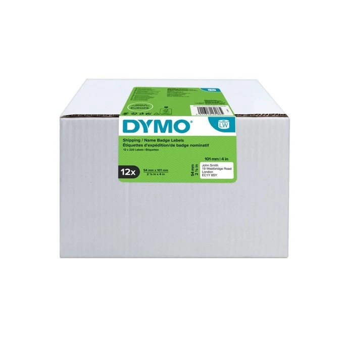 Etykieta na identyfikator transportowy imienny ‑ 101 x 54 mm, biała ‑ VALUE PACK S0722420 /12 rolek/220 szt/