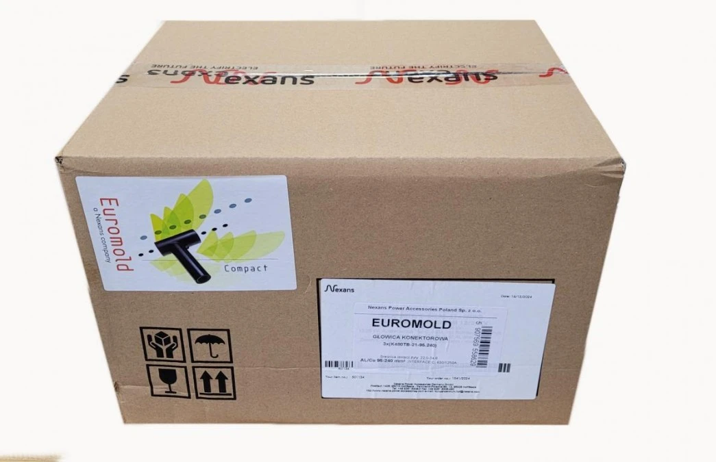 Ekranowana głowica konektorowa 630A/1250A, zestaw na 3 żyły z końcówkami śrubowymi 3XK480TB‑21‑95.240