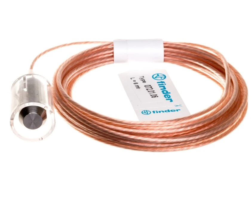 Elektrody kontrolne przewodowe do przekaźników 72.01 i 72.11 końcówka ze stali nierdzewnej dł.6m fi 1,5mm 072.01.06.000000