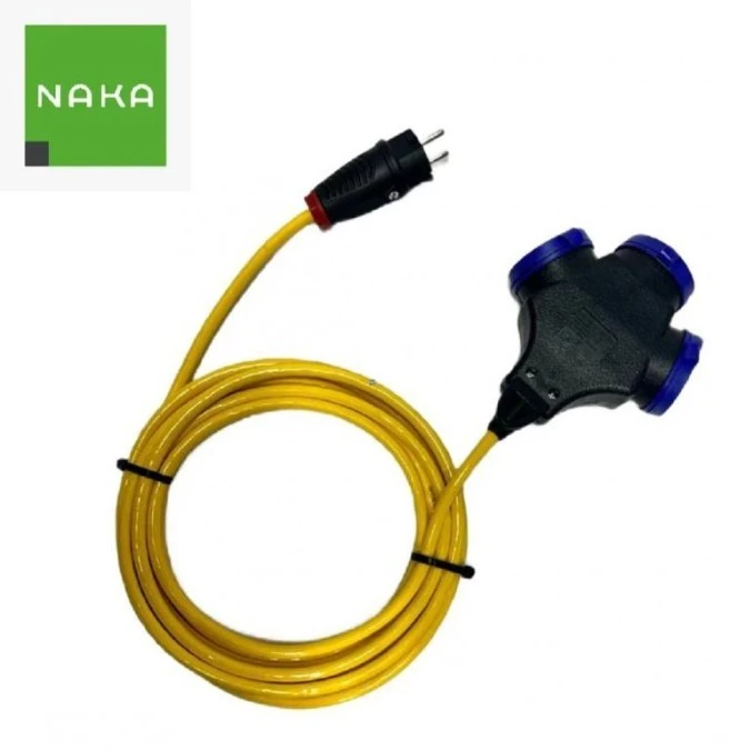 EXTREME Przedłużacz 3×1,5 PUR H07BQ‑F 2m 3‑fach 1320902