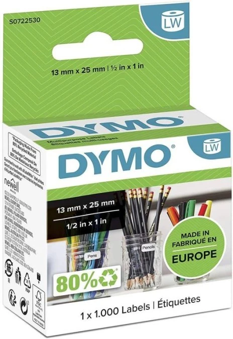 Etykieta podwójna do drukarek 24x12mm biała S0722530 /1rolka‑1000szt./
