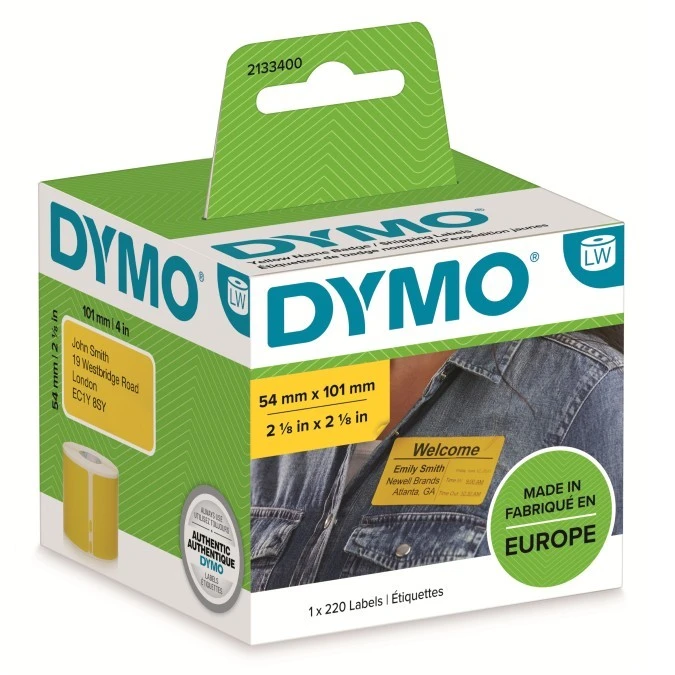 Etykiety adresowe DYMO żółte 54x101mm /1rolka x 220 etykiet/