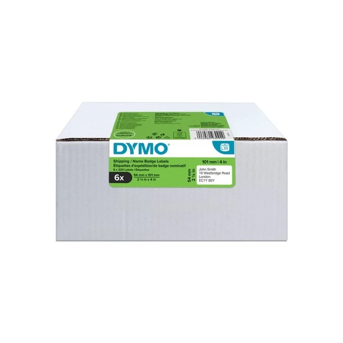Etykieta na identyfikator transportowy imienny 101 x 54 mm biała ‑ VALUE PACK 2093092 /6 rolek/220 szt/