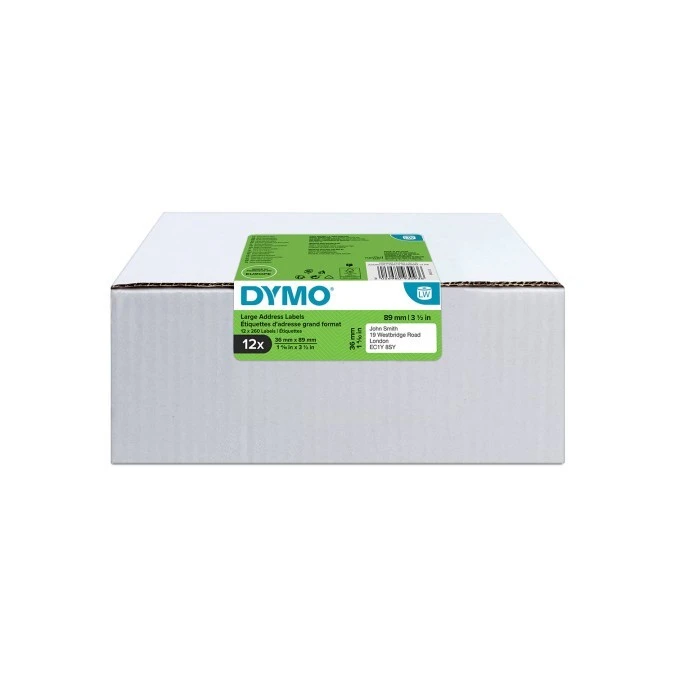 Etykieta duża adresowa 89 x 36 mm, biała ‑ VALUE PACK 2093093 /12 rolek/260szt./