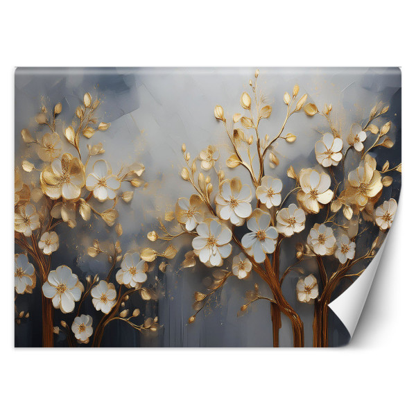 Fototapeta, Drzewo Magnolia Abstrakcja Złoty 559388