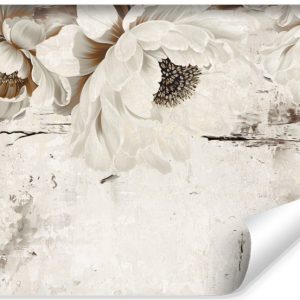 Fototapeta Duże Kremowe Abstrakcyjne Kwiaty 152.5x104cm 323352