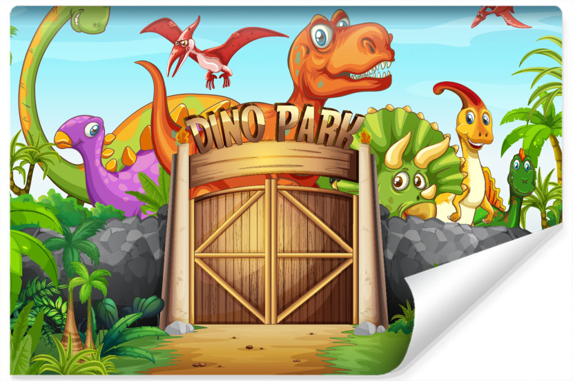Fototapeta Dziecięca DINOZAURY Bajka Park 152.5x104cm 263533