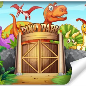 Fototapeta Dziecięca DINOZAURY Bajka Park 416x290cm 263536 Fototapeta Dziecięca DINOZAURY Bajka Park 416x290cm 263536
