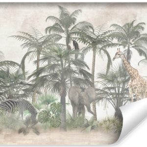 Fototapeta Dziecięca Dzikie Zwierzęta W Dżungli 460x300cm 174755 Fototapeta Dziecięca Dzikie Zwierzęta W Dżungli 460x300cm 174755
