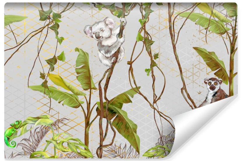 Fototapeta Dziecięca KOALA Lemur Tropikalny Las 254x184cm 174882