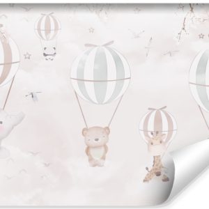 Fototapeta Dziecięca ZWIERZĄTKA Balony Kwiaty 254x184cm 174811 Fototapeta Dziecięca ZWIERZĄTKA Balony Kwiaty 254x184cm 174811