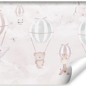 Fototapeta Dziecięca ZWIERZĄTKA Balony Kwiaty 368x280cm 174782 Fototapeta Dziecięca ZWIERZĄTKA Balony Kwiaty 368x280cm 174782