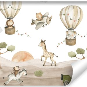 Fototapeta Dziecięca Zwierzątka Na Safari Boho 135x90cm 174455 Fototapeta Dziecięca Zwierzątka Na Safari Boho 135x90cm 174455