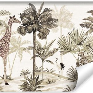 Fototapeta Dżungla Dzikie ZWIERZĘTA Styl Boho 400x280cm 308303
