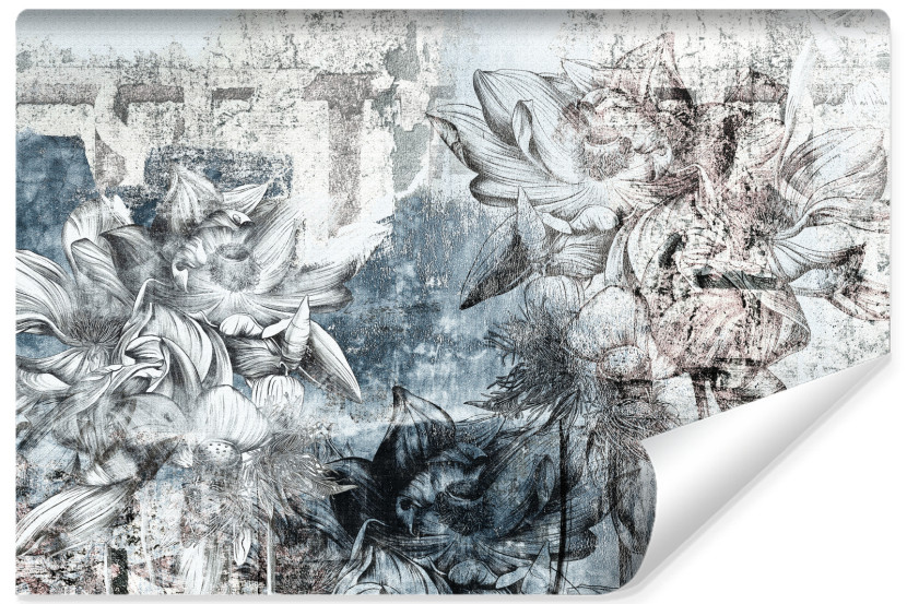 Fototapeta Egzotyczne Kwiaty Na Betonie 400x280cm 311038