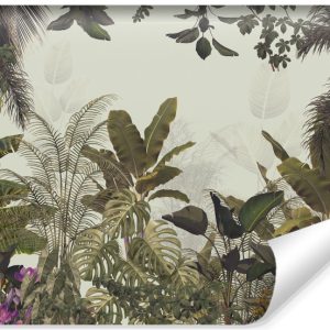 Fototapeta Egzotyczne LIŚCIE Kwiaty Zieleń 315x210cm 245241