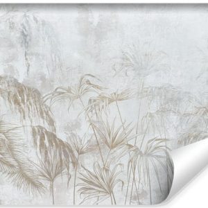 Fototapeta Egzotyczne liście na betonowym tle 520x318cm 307729