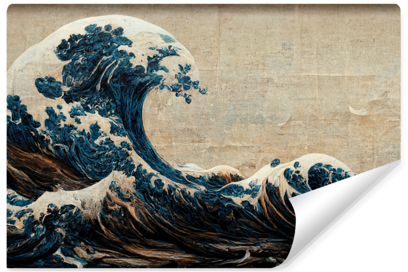 Fototapeta FALE Ocean Japoński Styl Vintage 135x90cm 243269