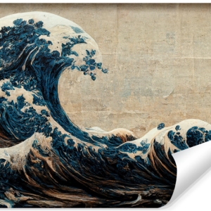 Fototapeta FALE Ocean Japoński Styl Vintage 208x146cm 243250 Fototapeta FALE Ocean Japoński Styl Vintage 208x146cm 243250
