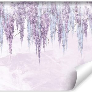 Fototapeta Fioletowe Kwiaty Na Betonie 300x210cm 241101