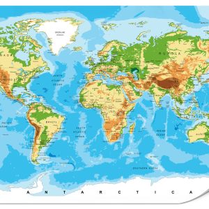 Fototapeta Fizyczna mapa świata 300x210cm 990440 Fototapeta Fizyczna mapa świata 300x210cm 990440
