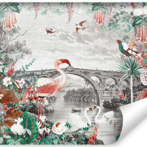 Fototapeta FLAMING Most Kwiaty Styl Vintage 360x240cm 311232 Fototapeta FLAMING Most Kwiaty Styl Vintage 360x240cm 311232