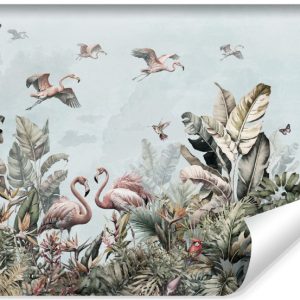Fototapeta FLAMINGI Dżungla Liście Palmy 416x290cm 227563 Fototapeta FLAMINGI Dżungla Liście Palmy 416x290cm 227563