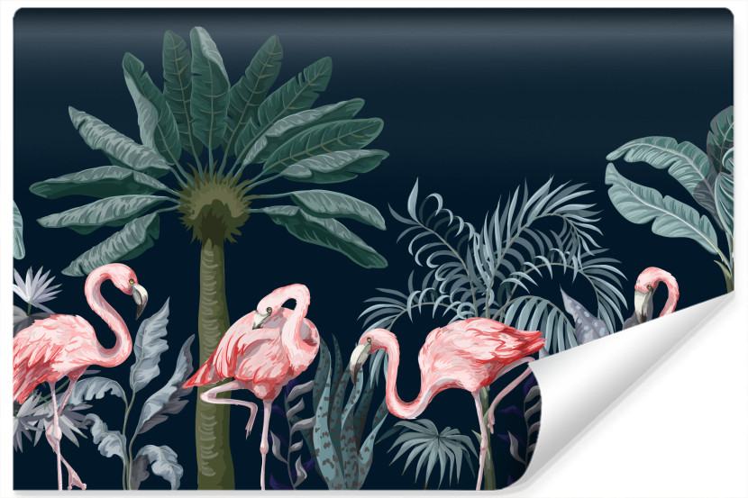 Fototapeta FLAMINGI Egzotyczne Rośliny 3D 360x240cm 250120