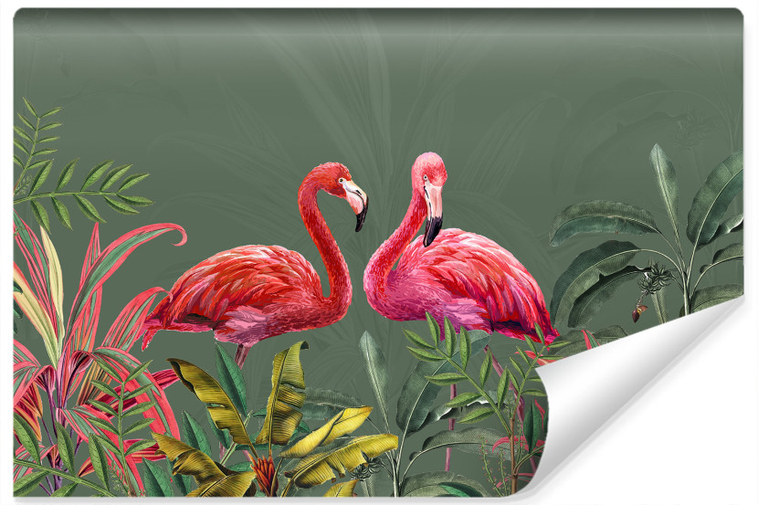 Fototapeta FLAMINGI Kolorowe Liście Natura 416x254cm 250594