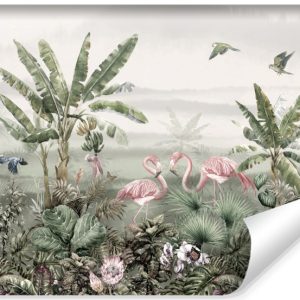 Fototapeta Flamingi Pośród Egzotycznych Roślin 90x60cm 172999 Fototapeta Flamingi Pośród Egzotycznych Roślin 90x60cm 172999