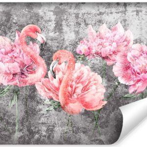 Fototapeta Flamingi Pośród Piwonii Abstrakcja 135x90cm 172062 Fototapeta Flamingi Pośród Piwonii Abstrakcja 135x90cm 172062