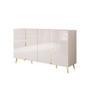 Komoda ONYX 4D Kaszmir na złotych nóżkach wysoki połysk 158 cm 858898 Komoda ONYX 4D Kaszmir na złotych nóżkach wysoki połysk 158 cm 858898