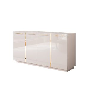 Komoda ONYX 4D kaszmir wysoki połysk 158 cm z uchwytami 858883 Komoda ONYX 4D kaszmir wysoki połysk 158 cm z uchwytami 858883