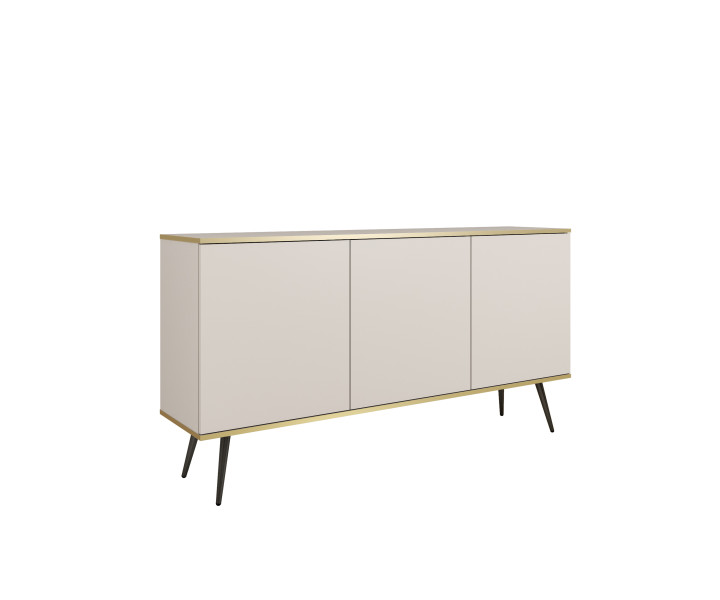Komoda ORINO 160 cm kolor beż ze złotymi detalami/czarne nóżki 560844