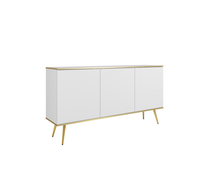 Komoda ORINO 160 cm kolor biały ze złotymi detalami/złote nóżki 560841