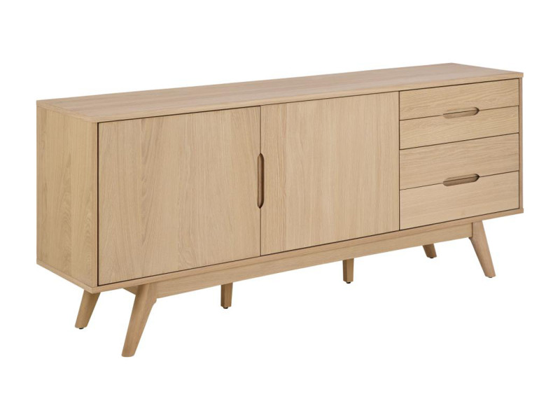 Komoda Oslo 180 cm dębowa, kolor dębowy bielony olejowany 910511