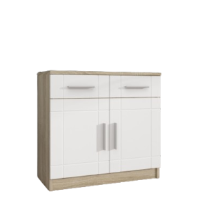 Komoda PARIS 2D2S biały / dąb sonoma 296383