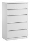 Komoda Pojemna Biała Pari 5 Szuflad Biały Mat 70 CM Szafka 337497 Komoda Pojemna Biała Pari 5 Szuflad Biały Mat 70 CM Szafka 337497