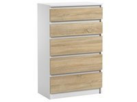Komoda Pojemna Biała Pari 5 Szuflad Biały Mat Sonoma 70 CM 337493 Komoda Pojemna Biała Pari 5 Szuflad Biały Mat Sonoma 70 CM 337493