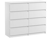 Komoda Pojemna Biała Pari 8 Szuflad Biały Mat 120 CM Szafka 337591 Komoda Pojemna Biała Pari 8 Szuflad Biały Mat 120 CM Szafka 337591