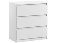 Komoda Pojemna Pari 3 Szuflady Biały Mat 70 CM Biała 337492 Komoda Pojemna Pari 3 Szuflady Biały Mat 70 CM Biała 337492