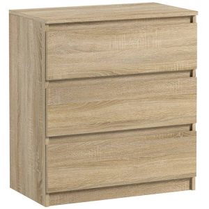 Komoda Pojemna Pari 3 Szuflady Dąb Sonoma 70 CM Sonoma 337481 Komoda Pojemna Pari 3 Szuflady Dąb Sonoma 70 CM Sonoma 337481