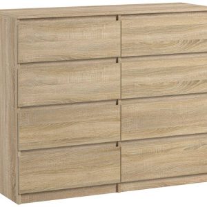 Komoda Pojemna Pari 8 Szuflad Dąb Sonoma 120 CM Szafka 337592 Komoda Pojemna Pari 8 Szuflad Dąb Sonoma 120 CM Szafka 337592