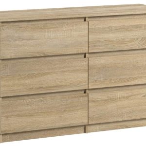 Komoda Pojemna Sonoma Pari 6 Szuflad Dąb Sonoma 120 CM 337487 Komoda Pojemna Sonoma Pari 6 Szuflad Dąb Sonoma 120 CM 337487