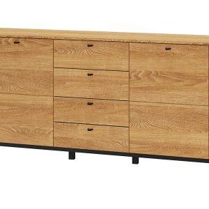 Komoda Porto 45 masyw dąb złoty/czarny mat 139904 Komoda Porto 45 masyw dąb złoty/czarny mat 139904