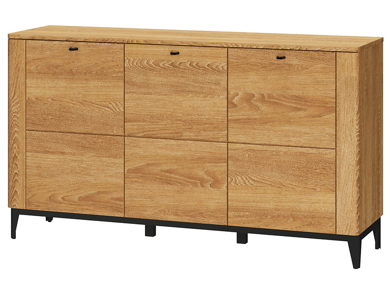 Komoda Porto 46 masyw dąb złoty/czarny mat 139905