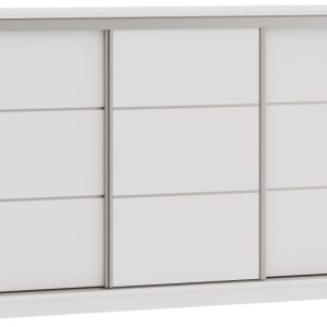 Komoda przesuwna 160 cm z szufladami i drążkami TOP biała 701826 Komoda przesuwna 160 cm z szufladami i drążkami TOP biała 701826