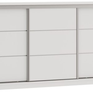 Komoda przesuwna 180 cm z szufladami i drążkiem TOP biała 701809 Komoda przesuwna 180 cm z szufladami i drążkiem TOP biała 701809