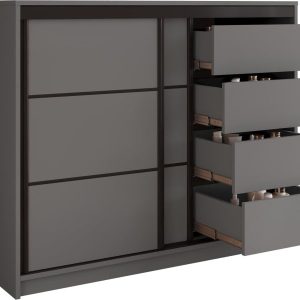 Komoda przesuwna do sypialni 120 cm LOFT grafit 702263 Komoda przesuwna do sypialni 120 cm LOFT grafit 702263