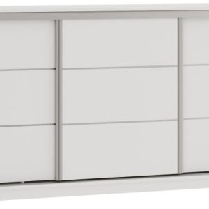 Komoda przesuwna z drążkiem i szufladami 200 cm TOP biała 701812 Komoda przesuwna z drążkiem i szufladami 200 cm TOP biała 701812